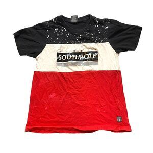 Southpole Shirt Youth Large Black Red Streetwear Skateboard Skater‎ MCMXCI Boys